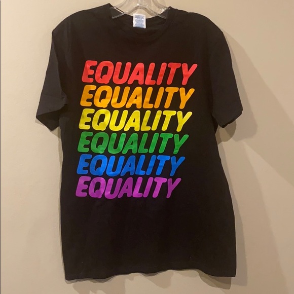 Rainbow color Equality Statement Shirt Medium - Picture 1 of 5